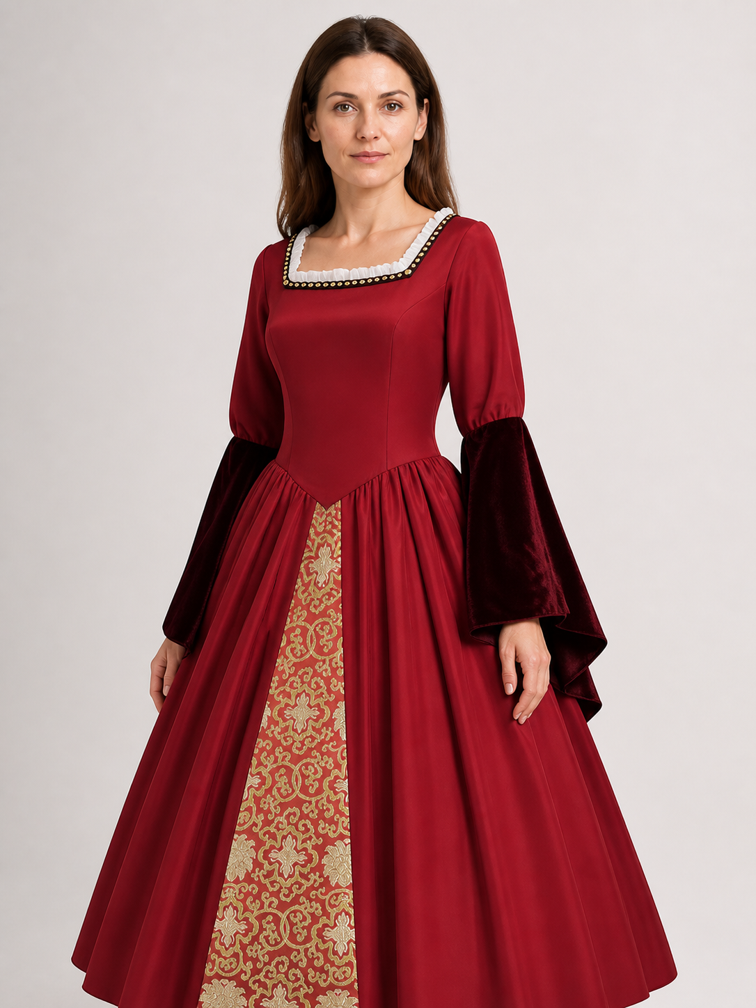 Medieval Mary Tudor Dress for Cosplay and Balls Costume Dresses detail 2