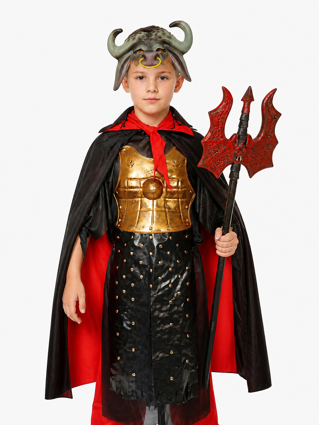 Zombie Costume with Mask and Cape for Halloween upper body view