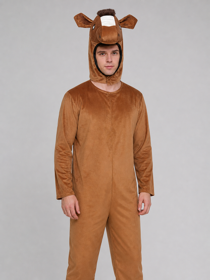 One-Piece Horse Costume with Hood for Performances