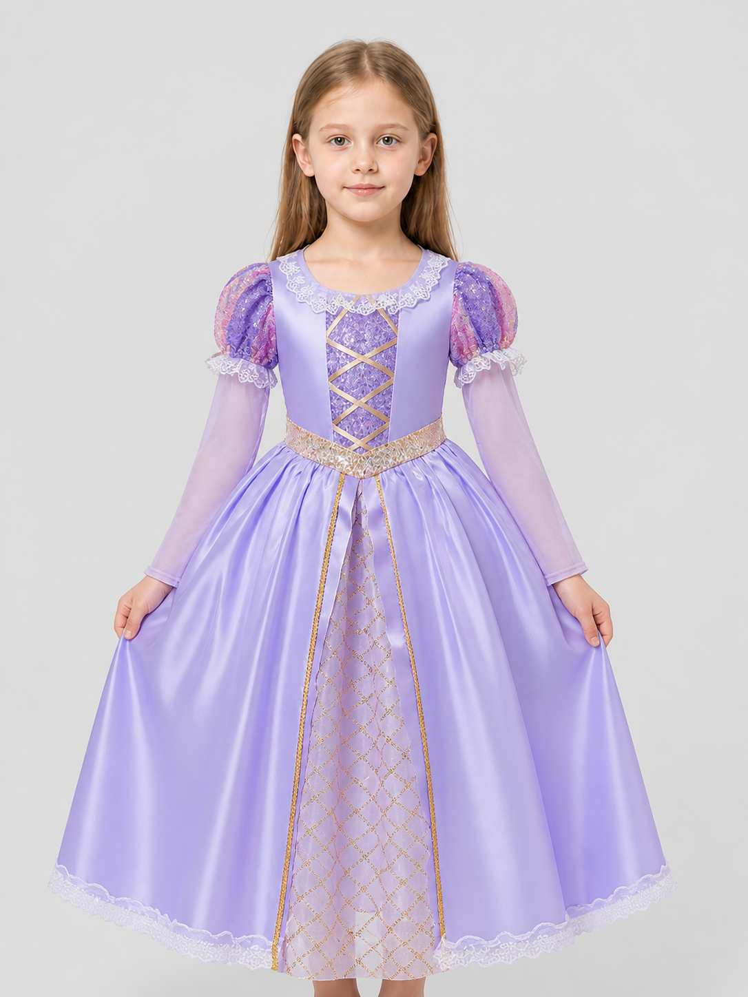 Purple Princess Dress for Cosplay, Sequins, Lace Costume Dresses detail 3