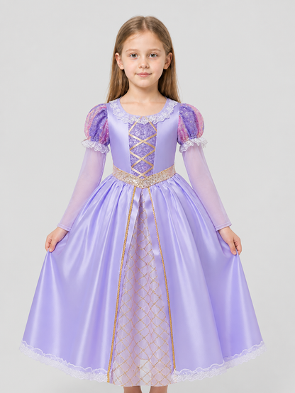 Purple Princess Dress for Cosplay, Sequins, Lace Costume Dresses detail 3
