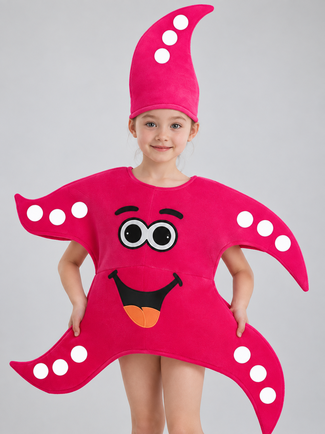 Bright pink carnival costume with tentacles
