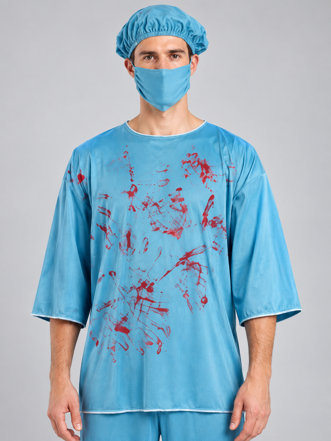 Bloody Doctor Costume with Blue Mask