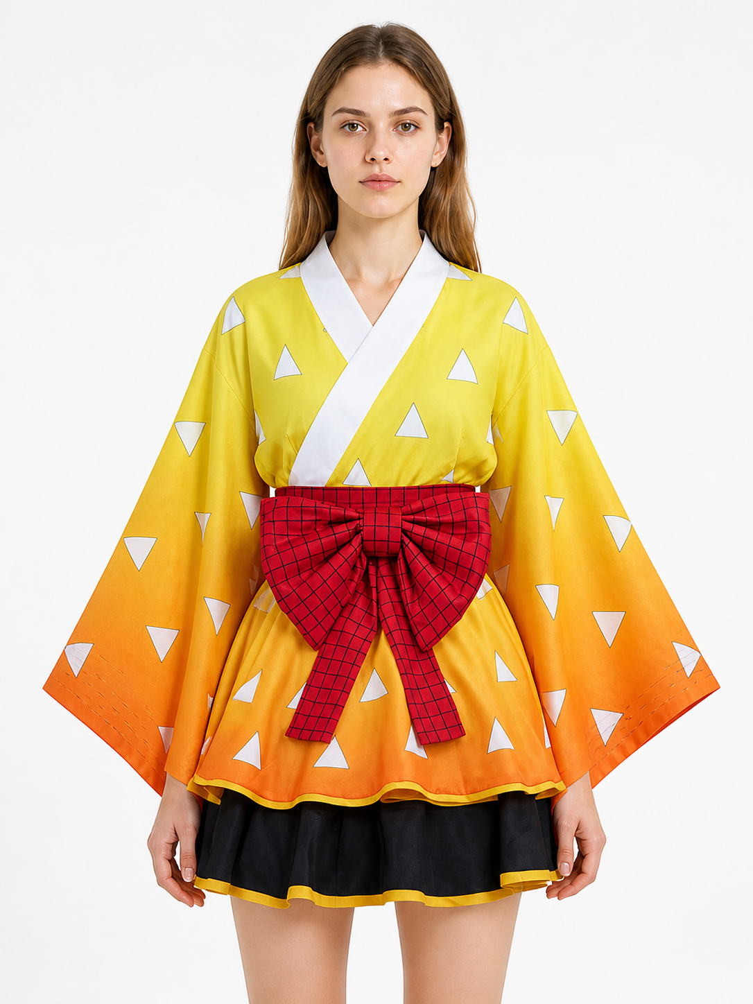 Cosplay Dress with Red Bow and Wide Sleeves Costume Dresses detail 3
