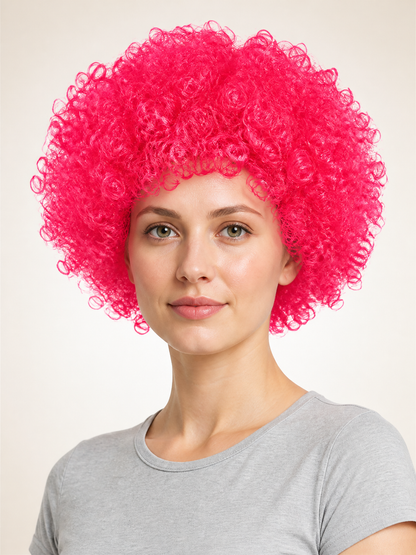 Short Curly Voluminous Carnival Wig
