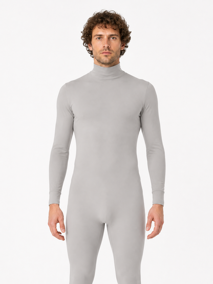 Fitted jumpsuit with a high collar, gray product detail 3