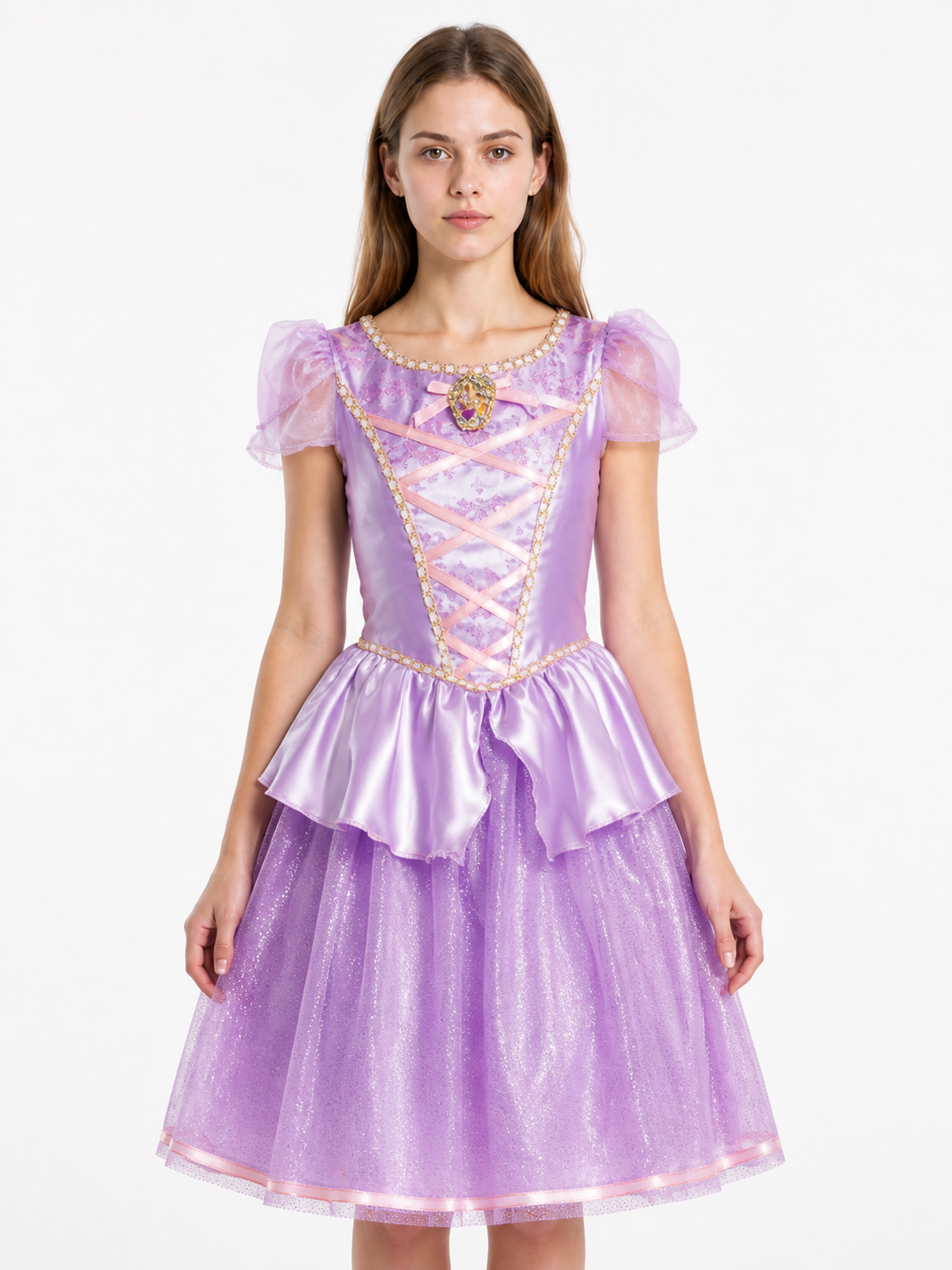Light Purple Princess Dress with Ruffles Costume Dresses detail 3