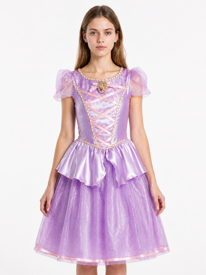 Light Purple Princess Dress with Ruffles Costume Dresses detail 3
