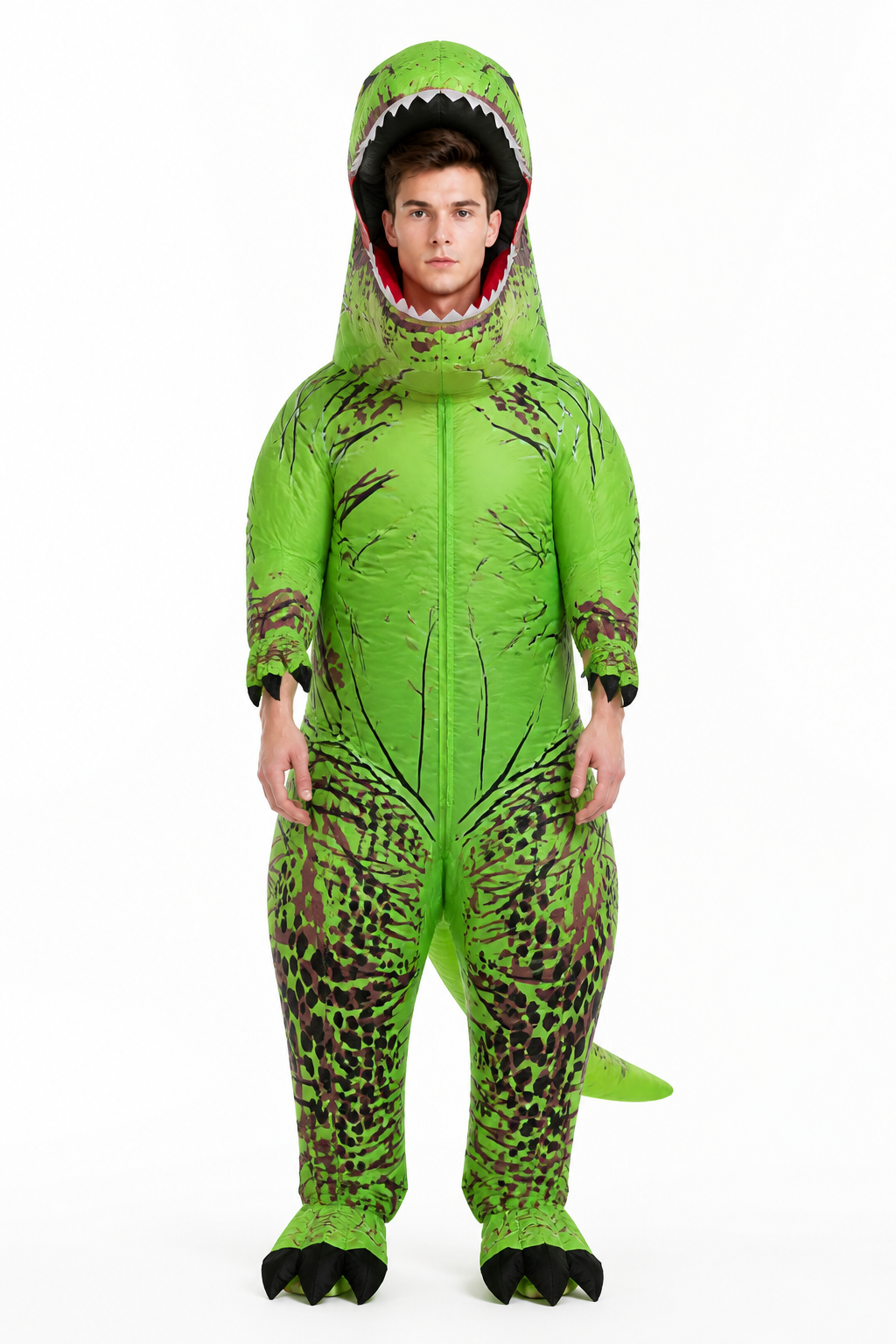 Green Dinosaur Costume with Long Tail Costumes detail 3