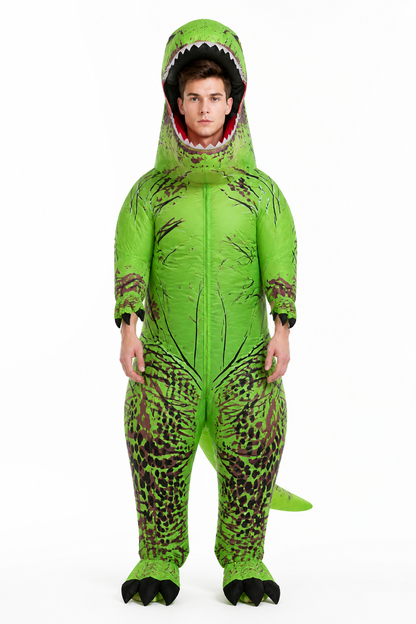 Green Dinosaur Costume with Long Tail Costumes detail 3