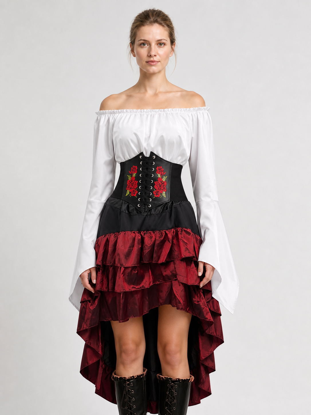 Gothic Halloween Set with an Asymmetrical Skirt Costumes detail 3