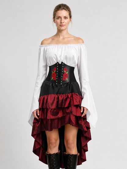 Gothic Halloween Set with an Asymmetrical Skirt Costumes detail 3