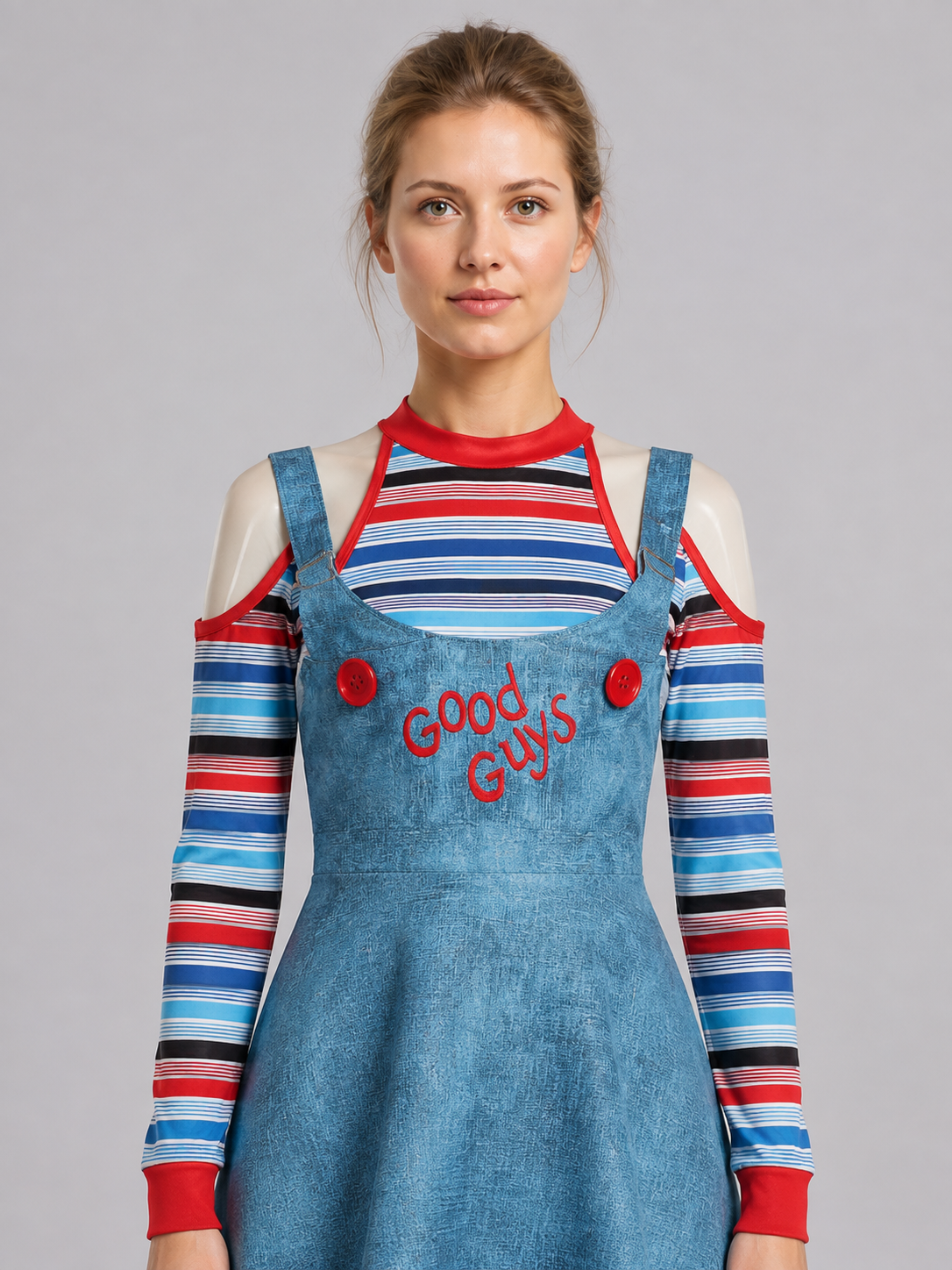 Chucky-Style Costume with Overall Skirt