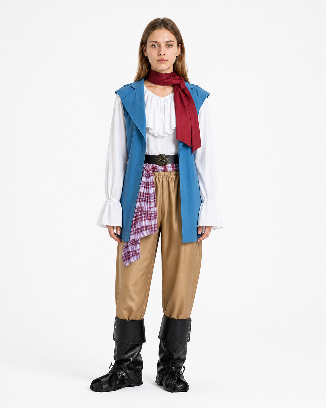 Pirate Cosplay Costume with Vest and Belts Costumes detail 3