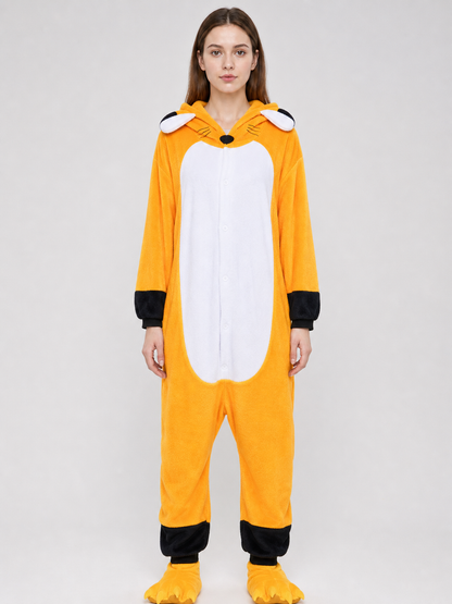 Fox Kigurumi Hooded Onesie for Sleep and Costume