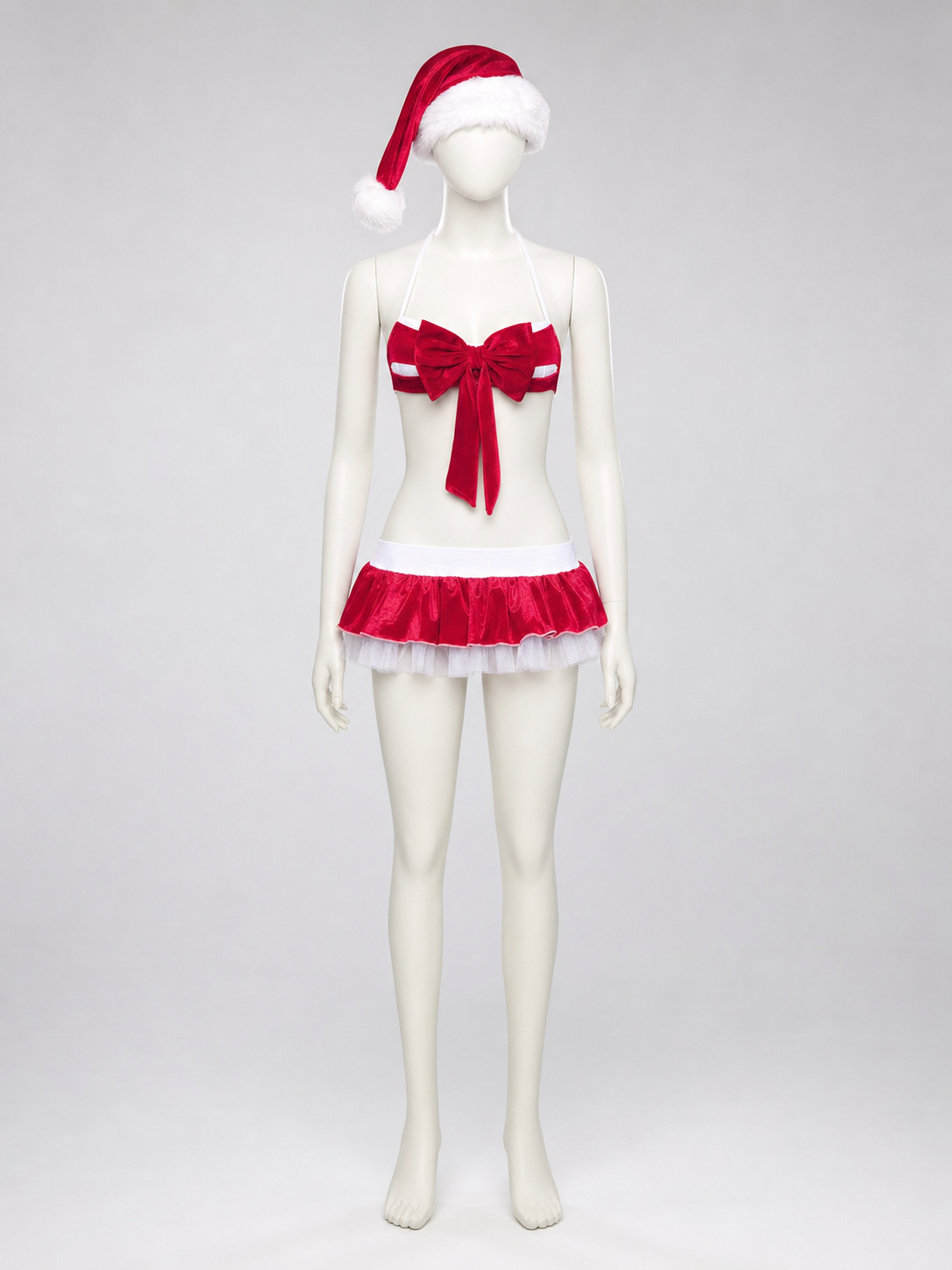 Christmas Costume: Cropped Top and Skirt