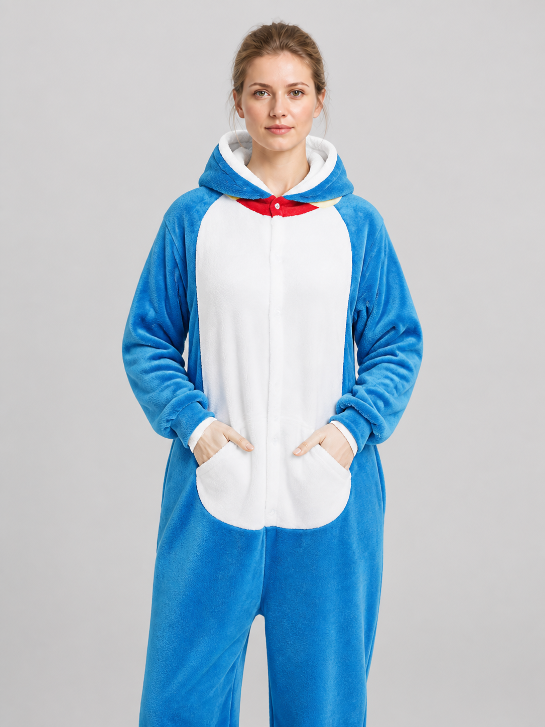 Hooded Flannel Animal Pajama Jumpsuit product detail 3