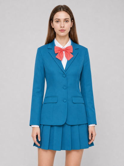 Cosplay School Uniform with Pleated Skirt
