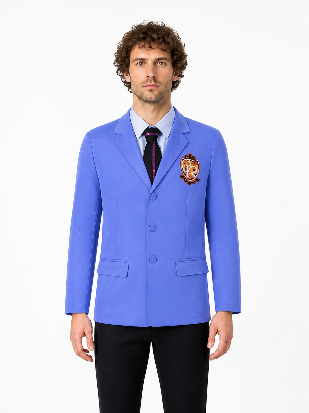 Blue School Cosplay Costume with Tie Costumes detail 3