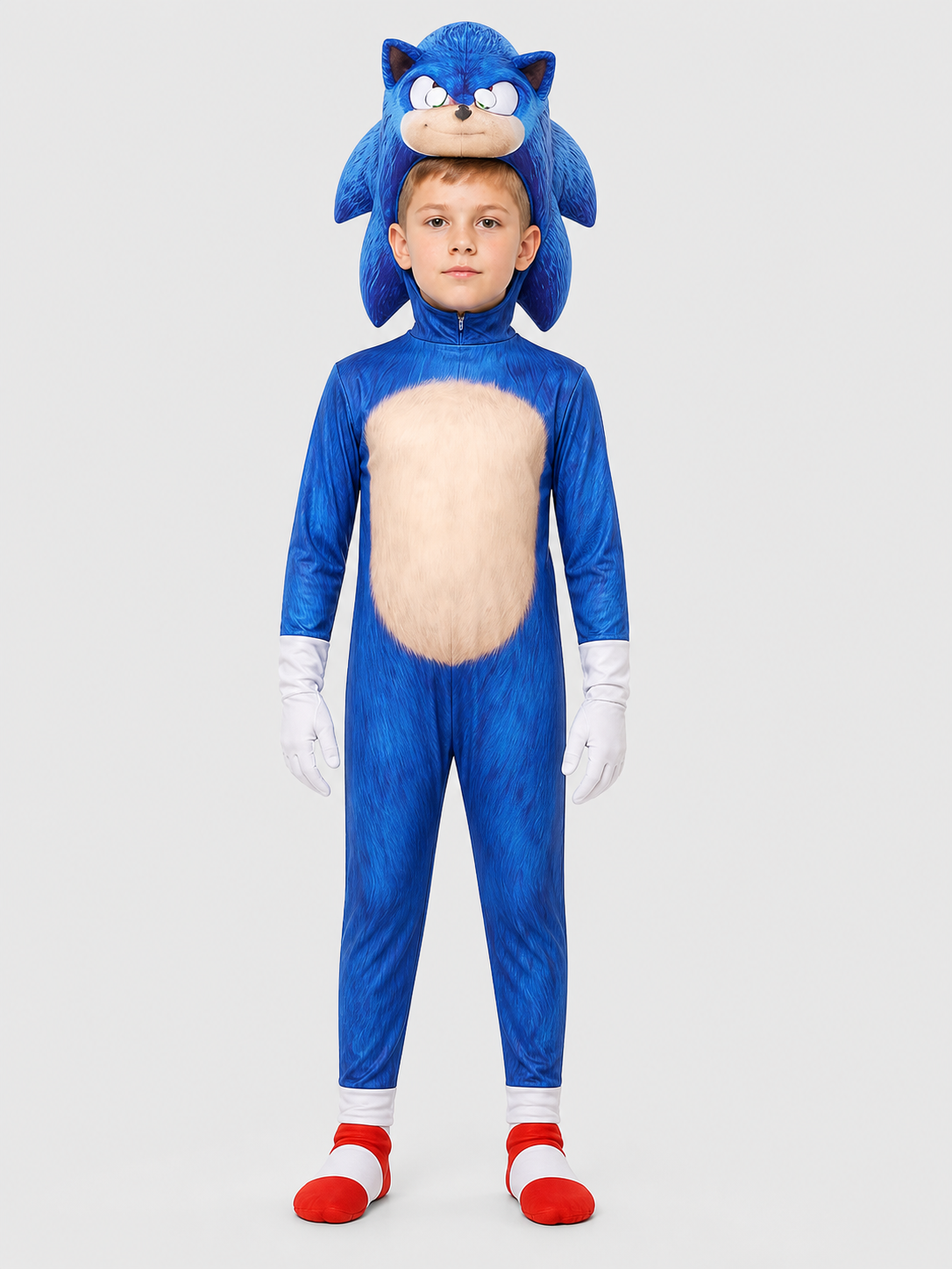 Sonic Hooded Jumpsuit Costume for Cosplay Costumes detail 3
