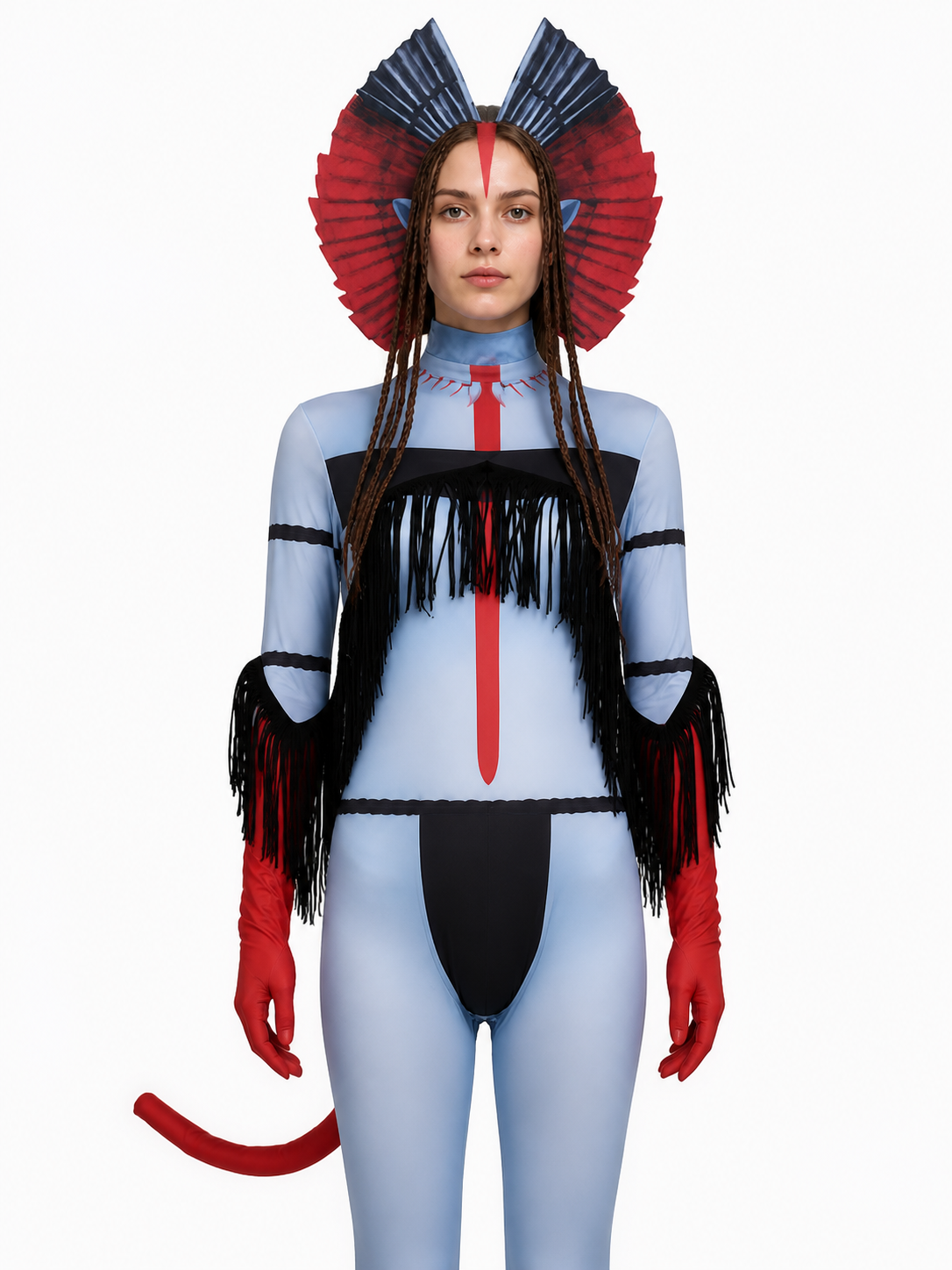 Avatar 3 Cosplay Costume, Jumpsuit and Headpiece Costume Headwear detail 3