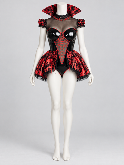 Gothic Carnival Costume with a Corset-Style Bodice Costumes detail 2