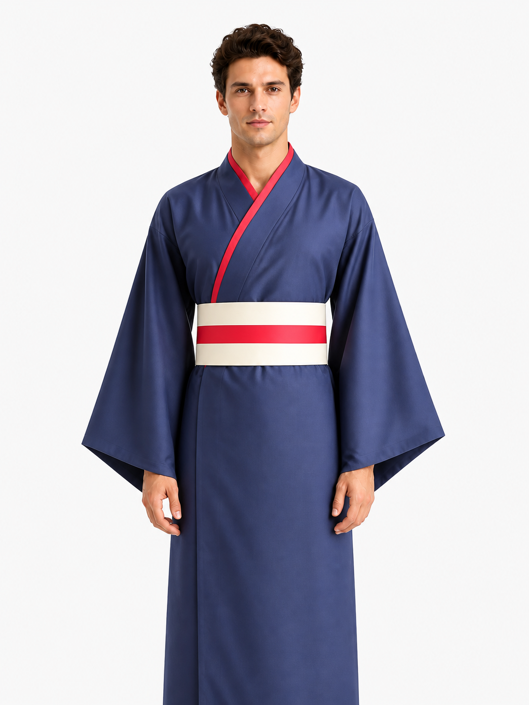 Long Tomoe Cosplay Kimono with Wide Sleeves Costumes detail 3