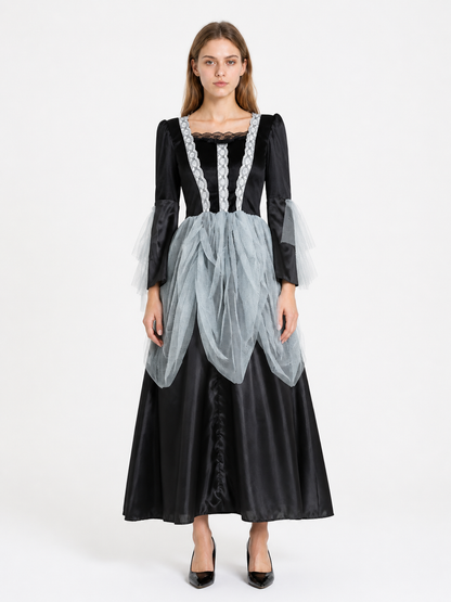 Gothic Vampire Costume, Long Dress Costume Dresses detail 3