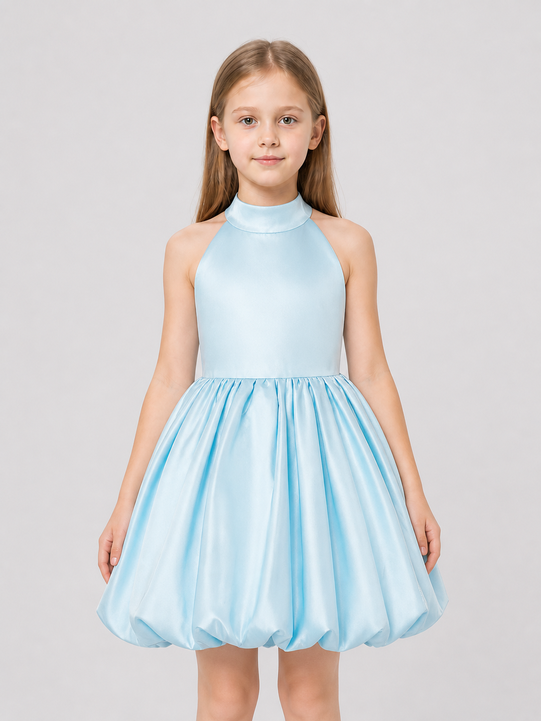 Full Festive Dress with Lace Back and Bow