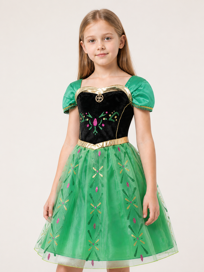 Black and Green Princess Carnival Dress for Cosplay