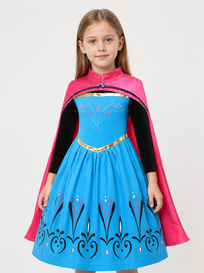 Princess Costume with Pink Cape for Halloween