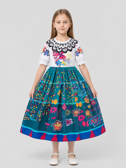 Children's cosplay dress inspired by the film Encanto Costume Dresses detail 3