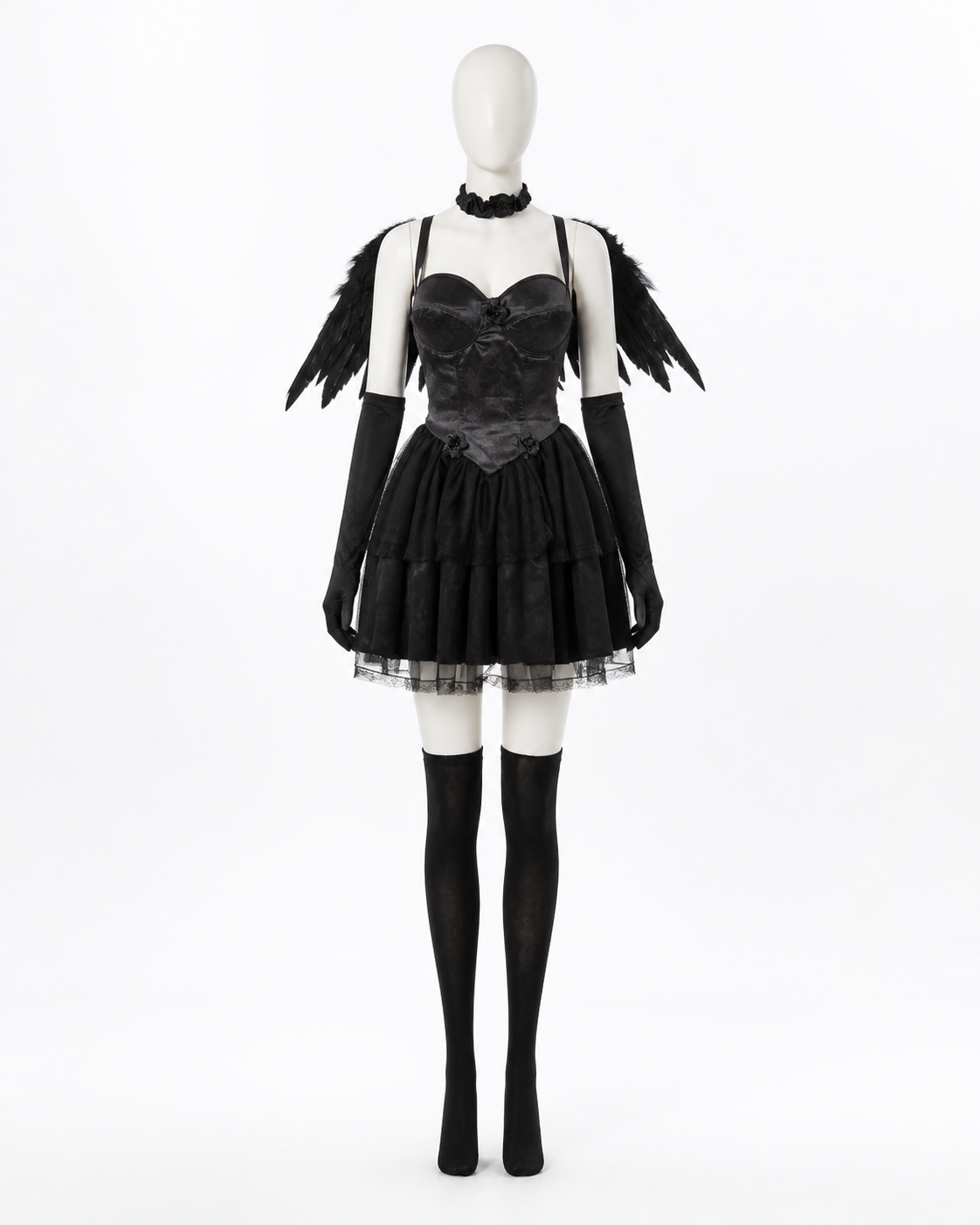 Black Cosplay Dress with a Full Skirt Costume Dresses detail 3