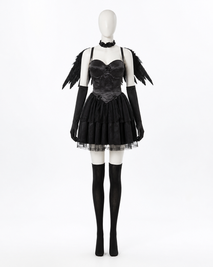 Black Cosplay Dress with a Full Skirt Costume Dresses detail 3