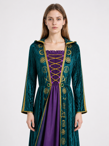 Long-Sleeve Lace-Up Cosplay Dress Costume Dresses detail 2