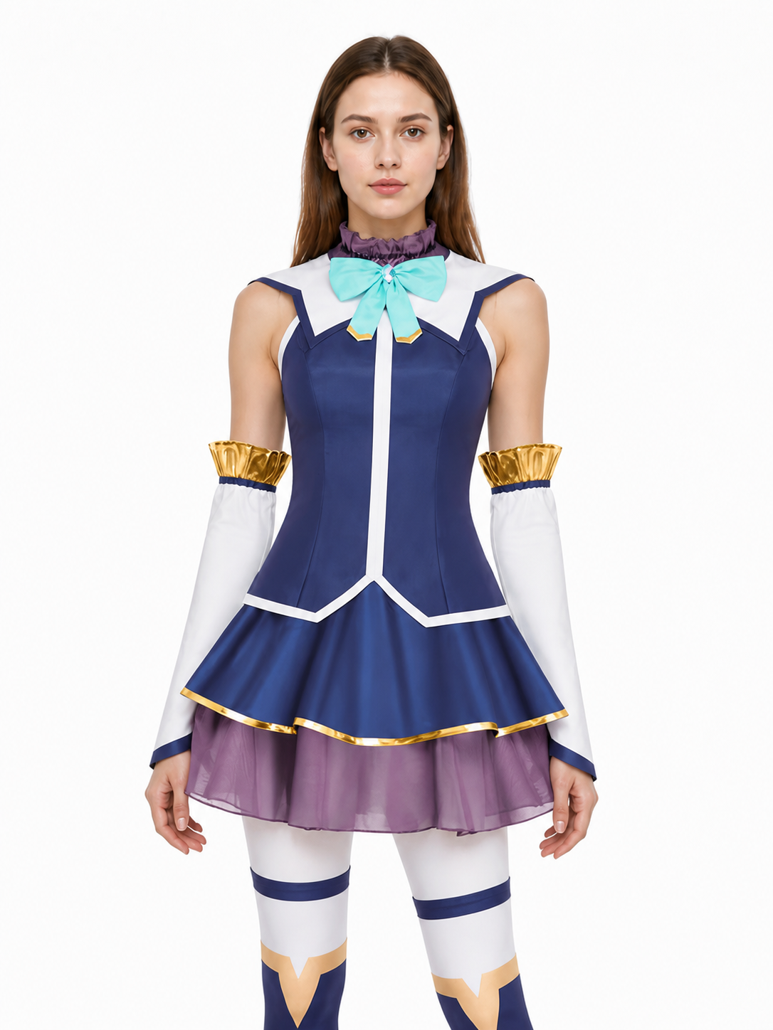 Cosplay Dress with Arm Warmers and Knee-High Socks Costume Dresses detail 3