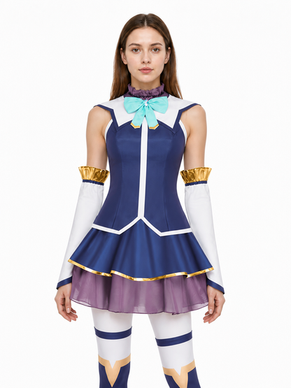 Cosplay Dress with Arm Warmers and Knee-High Socks Costume Dresses detail 3