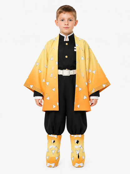 Demon Slayer Cosplay Costume with Cape and Leg Warmers Costume Capes detail 3
