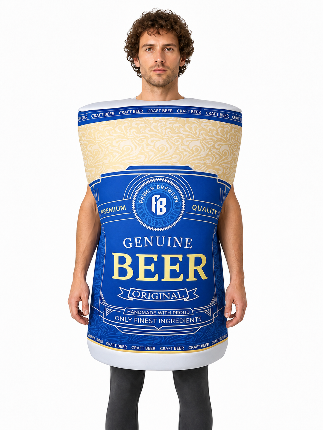 Beer Can Costume with Print for Parties