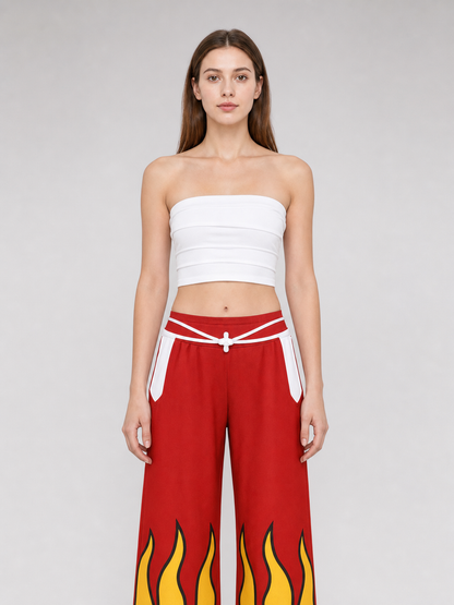 Erza cosplay costume from Fairy Tail with wide-leg pants
