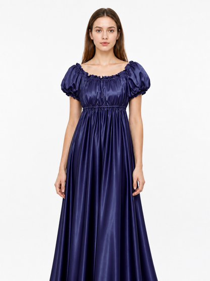 Long Dress with Puff Sleeves and Train Costume Dresses detail 3