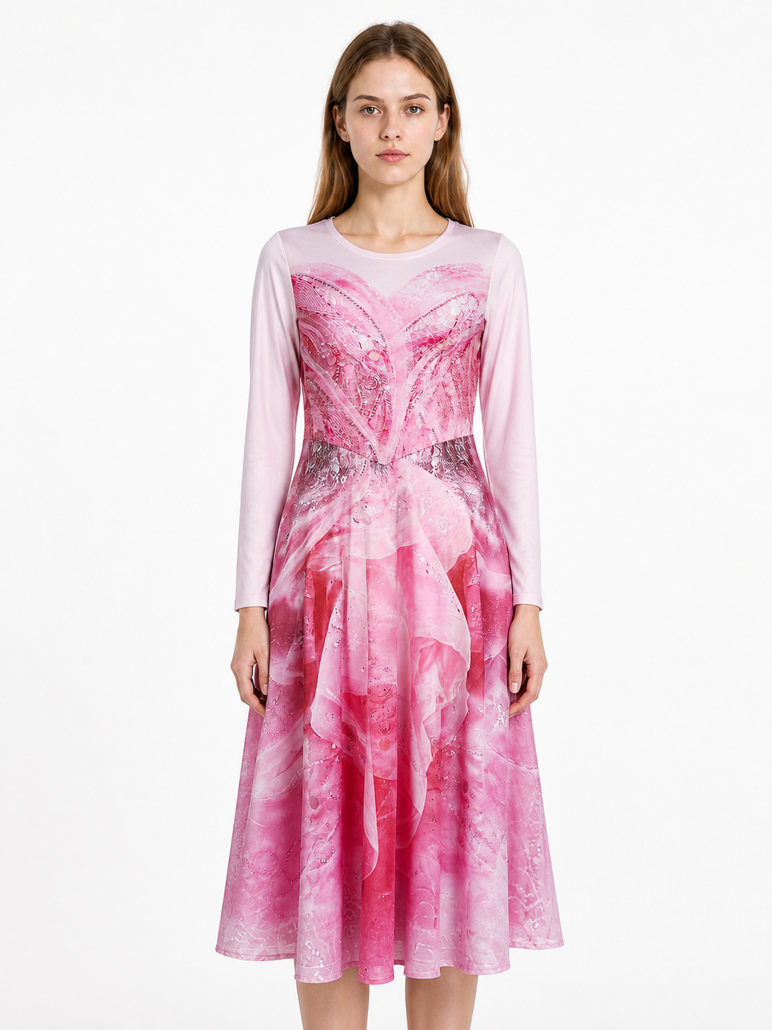 Glinda Cosplay Dress with Long Sleeves Costume Dresses detail 3