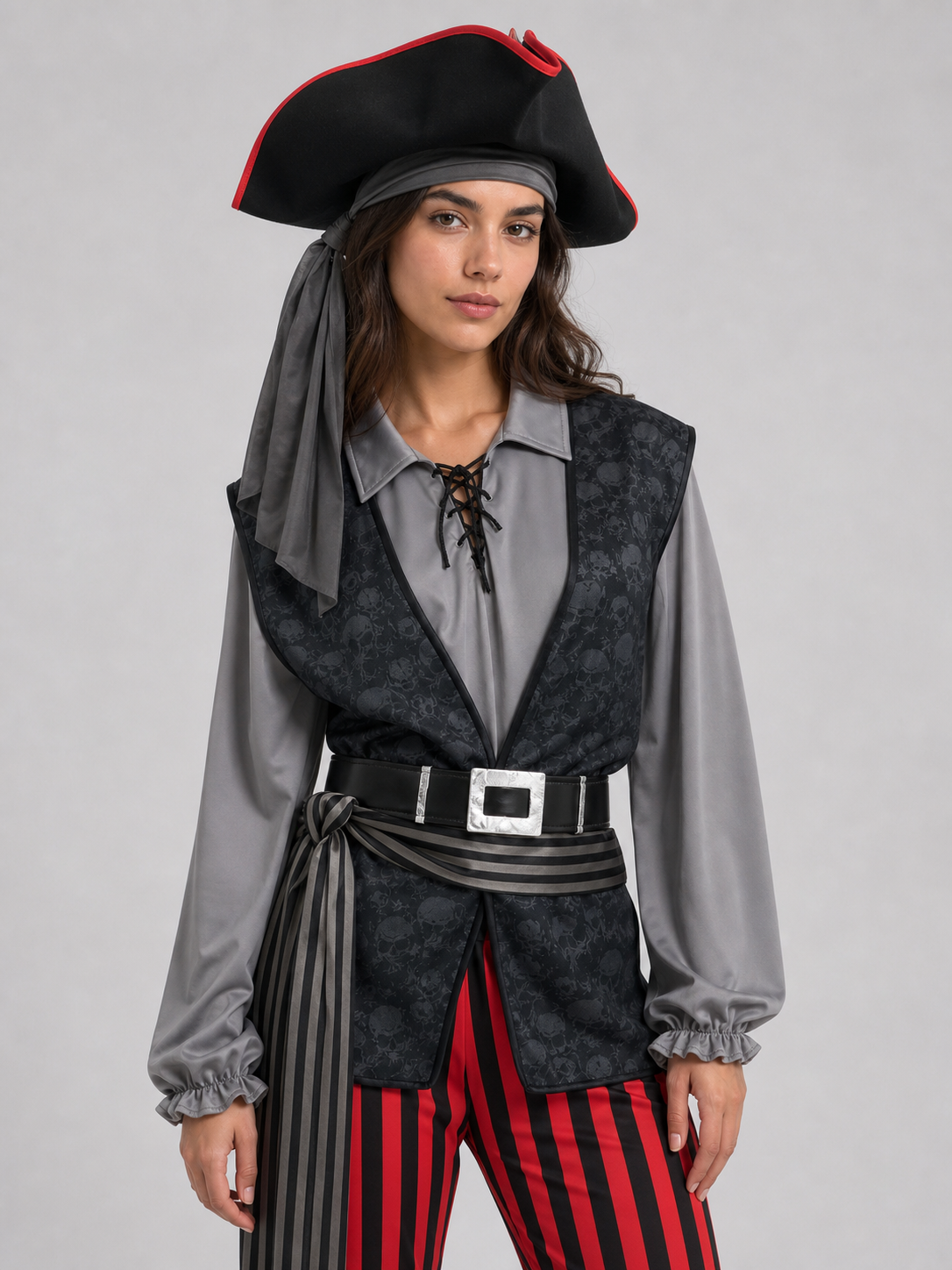 Pirate Costume with Vest, Hat, and Eye Patch