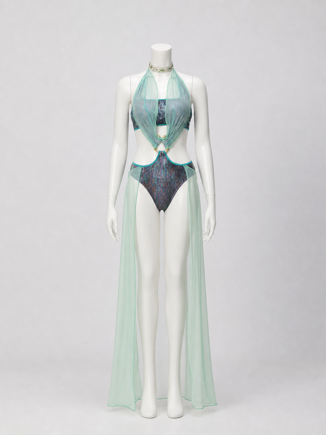 Medusa Stage Costume with Transparent Cape