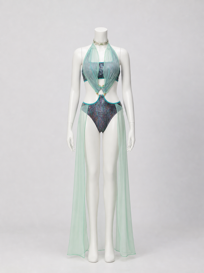 Medusa Stage Costume with Transparent Cape