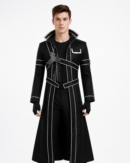 Black Cosplay Costume with White Crisscross Straps Costumes detail 3