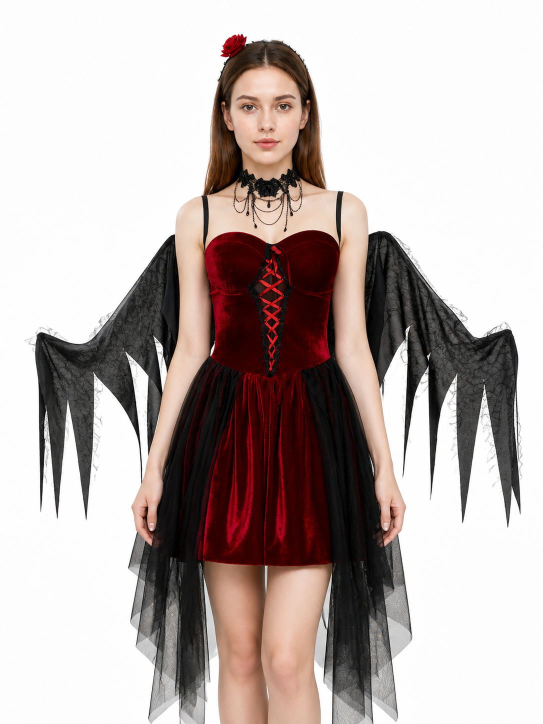 Dress and Cape Costume, Gothic Style Costume Dresses detail 2