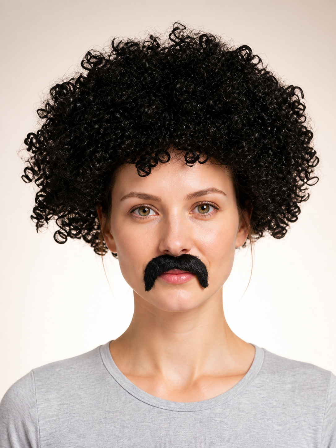 Black Curly Voluminous Carnival Wig Costume Wigs detail 2