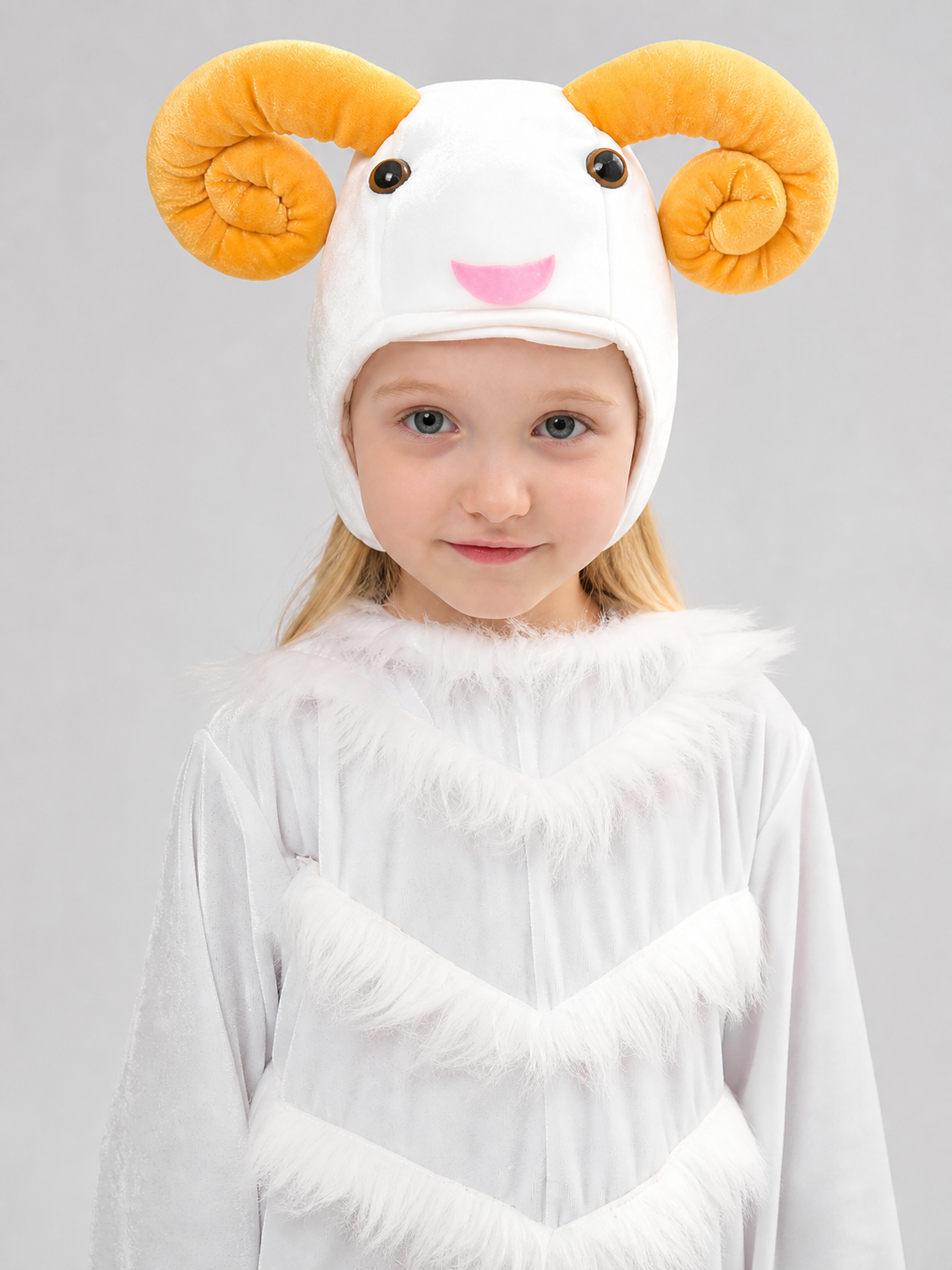 Halloween sheep costume with a hood and horns