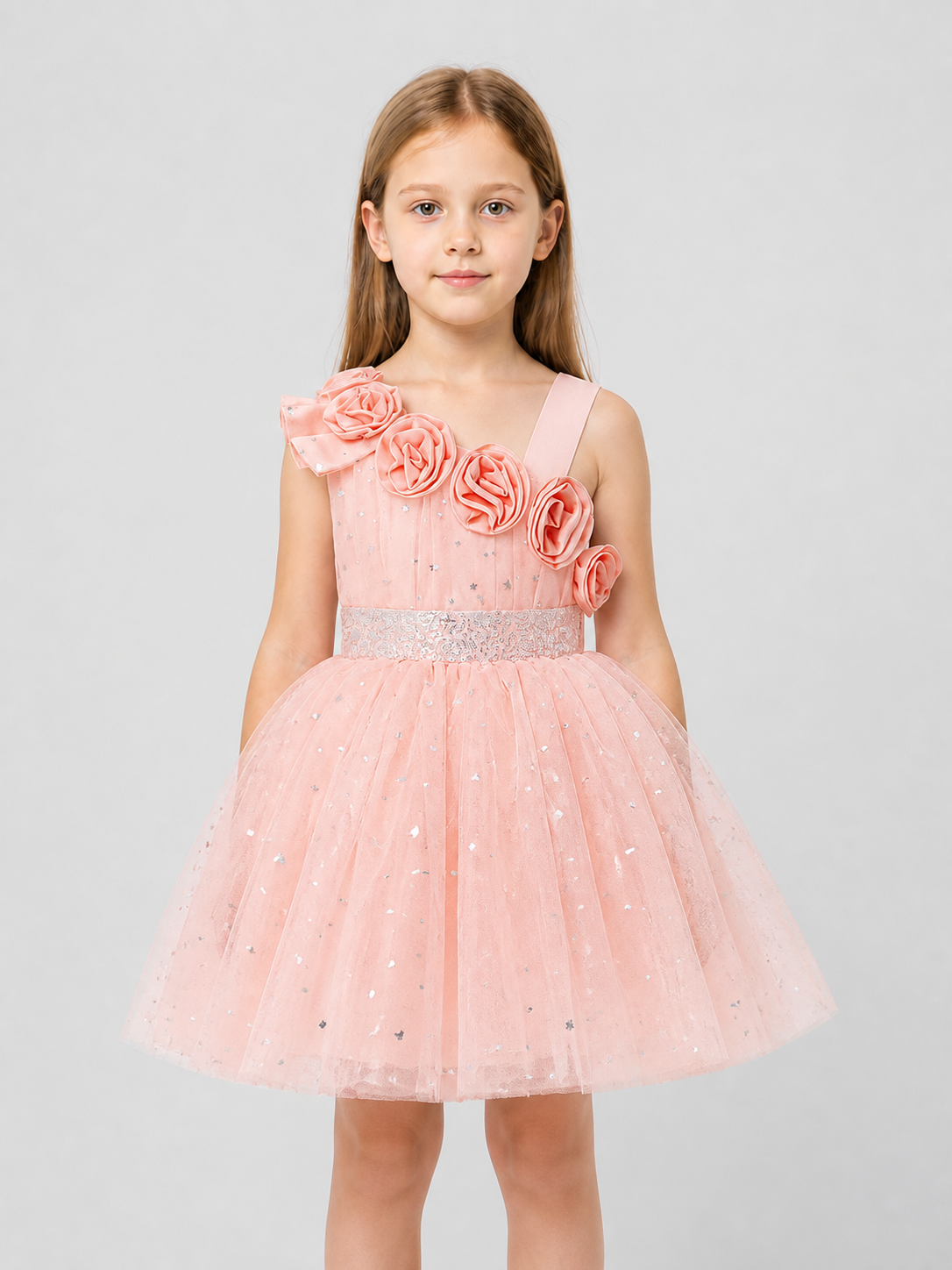 Tulle Princess Dress with Roses and Sequins Costume Dresses detail 3